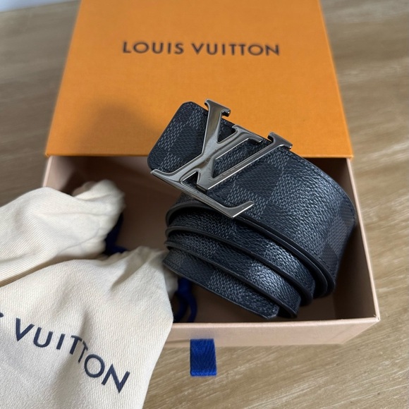 Louis Vuitton Mens Belt black/gray  Damier Azur - Picture 4 of 6